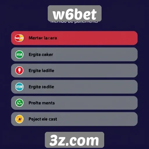 Métodos de pagamento aceitos no site w6bet